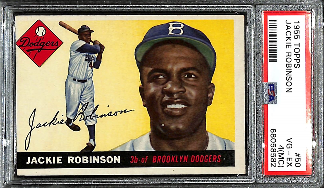 1955 Topps Jackie Robinson #50 Graded PSA 4(MC)