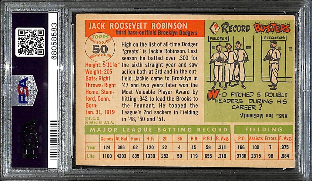 1955 Topps Jackie Robinson #50 Graded PSA 4