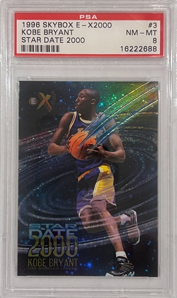 1996 Skybox E-X2000 Kobe Bryant Star Date 2000 PSA 8