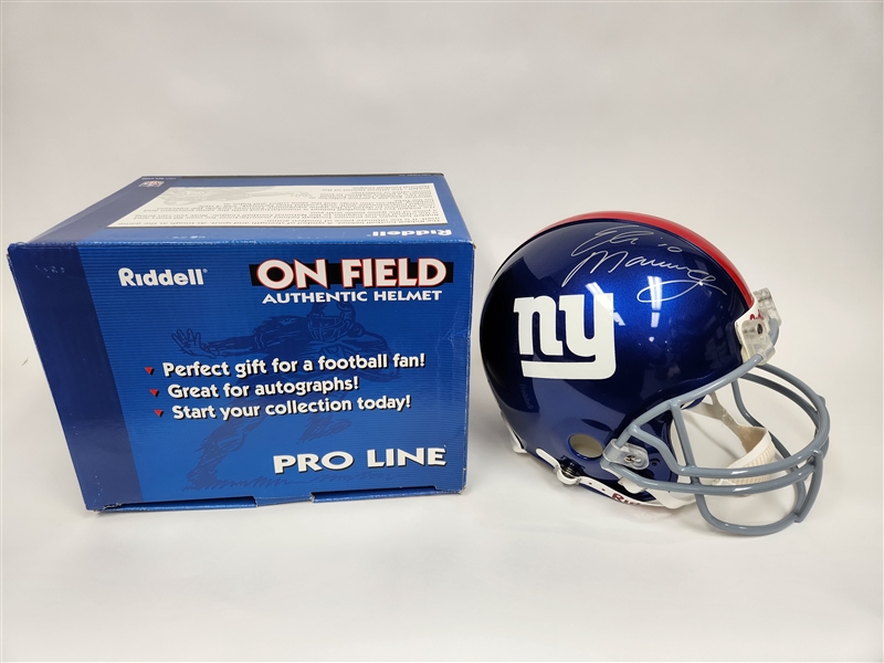 Eli Manning Autographed On Field New York Giants Football Helmet (JSA LOA)