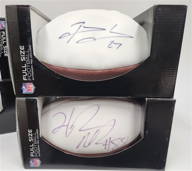 Lot of (6) Autographed Footballs w. Joe Theisman, Eli Manning, Jason Pierre Paul and Others (JSA Certs)