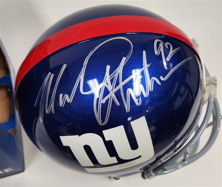 Michael Strahan Autographed Riddell On Field New York Giants Football Helmet (JSA Cert)