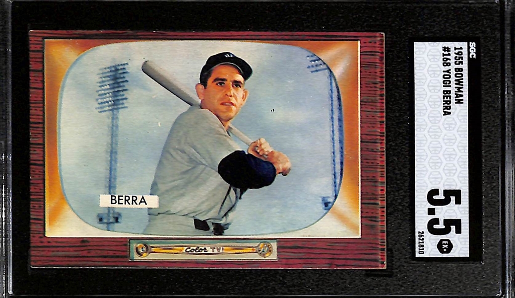 1955 Bowman Yogi Berra #168 Graded SGC 5.5