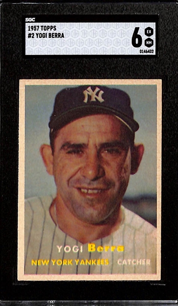 1957 Topps Yogi Berra #2 Graded SGC 6
