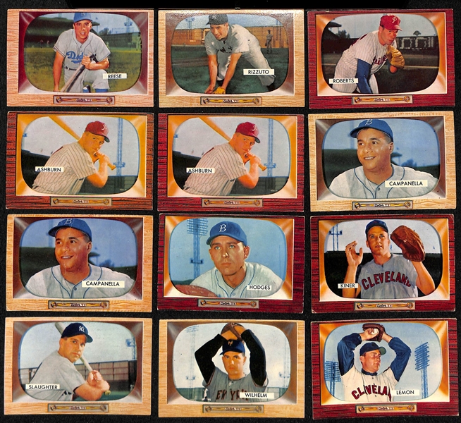 Lot of (100+) 1955 Bowman Baseball Cards w. PeeWee Reese