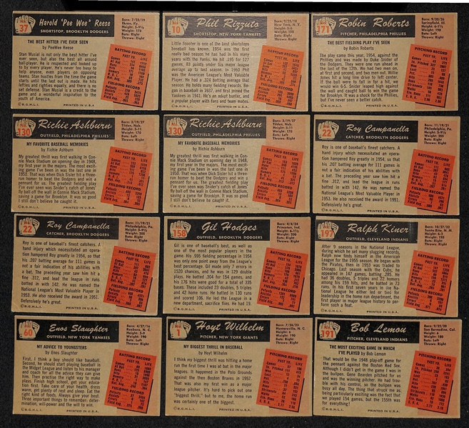 Lot of (100+) 1955 Bowman Baseball Cards w. PeeWee Reese