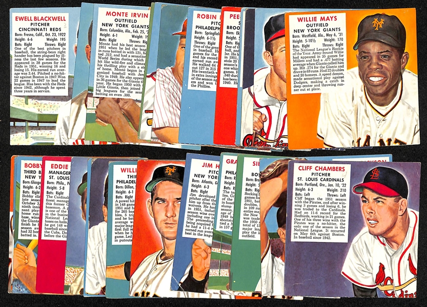 Lot of (26) 1952 NL Redman Tobacco Cards (No Tabs) w. Willie Mays