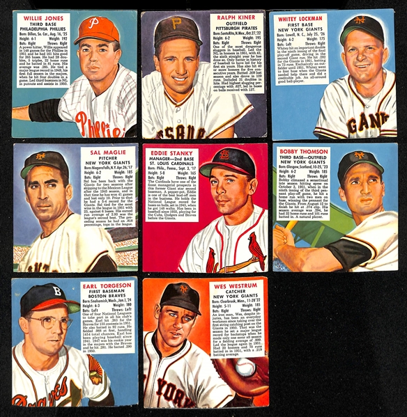 Lot of (26) 1952 NL Redman Tobacco Cards (No Tabs) w. Willie Mays