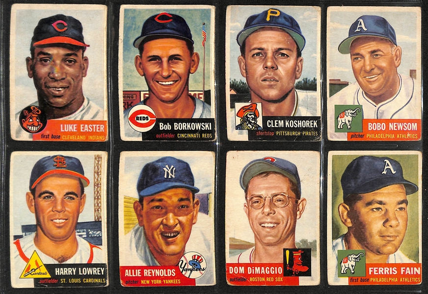 Lot of (36) 1953 Topps Cards w. Dom DiMaggio