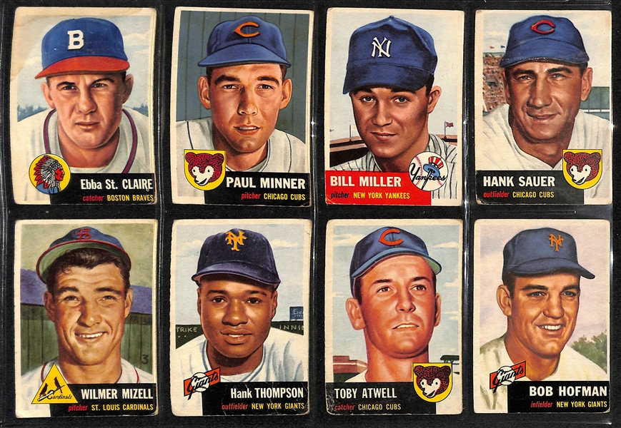 Lot of (36) 1953 Topps Cards w. Dom DiMaggio