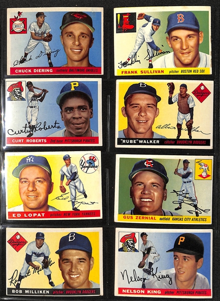  Lot of (122) 1955 Topps Baseball Cards w. Al Rosen