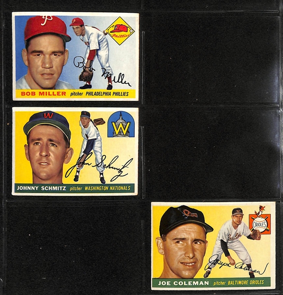  Lot of (122) 1955 Topps Baseball Cards w. Al Rosen