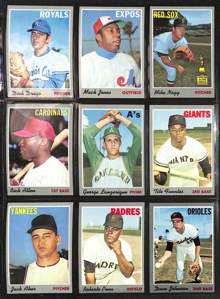  Lot of (650+) Assorted 1970 Topps Baseball Cards - Great Set Building Lot - w. Tom Seaver & Rod Carew