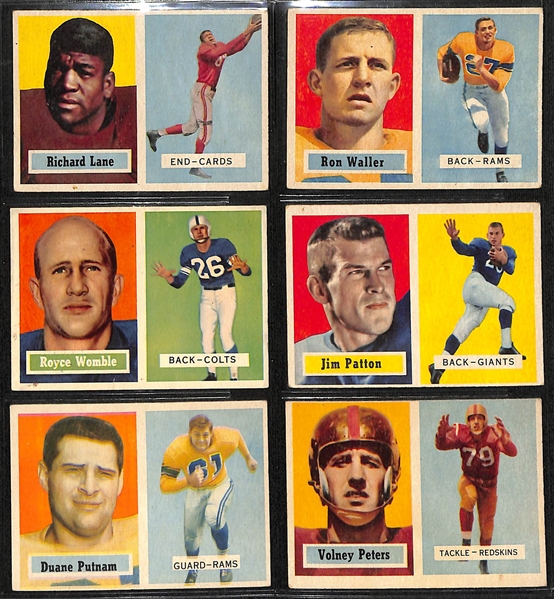  Lot of (200+) 1957 Assorted Topps Football Cards w. Norm Van Brocklin & Bobby Layne