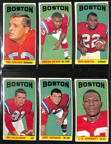  Lot of (100+) 1965 Different Topps Football Cards w. Jim Otto (cr) & Ron Mix