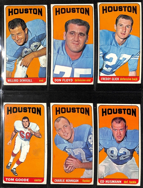  Lot of (100+) 1965 Different Topps Football Cards w. Jim Otto (cr) & Ron Mix