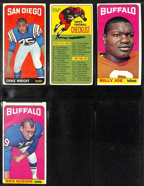  Lot of (100+) 1965 Different Topps Football Cards w. Jim Otto (cr) & Ron Mix