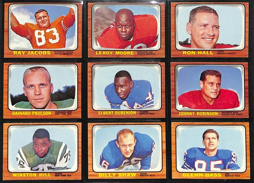  Lot of (90) 1966 Topps Football Cards and (50) 1967-1970 Topps Football Cards w. 1966 Topps Wendell Hayes