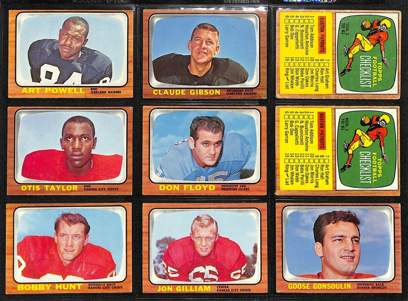  Lot of (90) 1966 Topps Football Cards and (50) 1967-1970 Topps Football Cards w. 1966 Topps Wendell Hayes