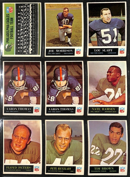 Lot of (200) 1965/1966/1967 Philadelphia Football Cards w. 1965 Bob Lilly