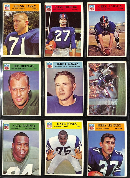 Lot of (200) 1965/1966/1967 Philadelphia Football Cards w. 1965 Bob Lilly