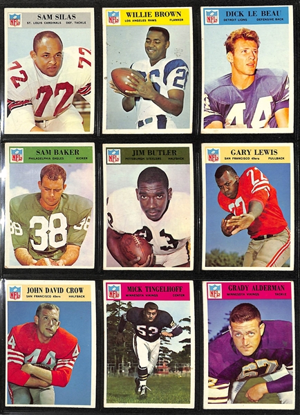 Lot of (200) 1965/1966/1967 Philadelphia Football Cards w. 1965 Bob Lilly