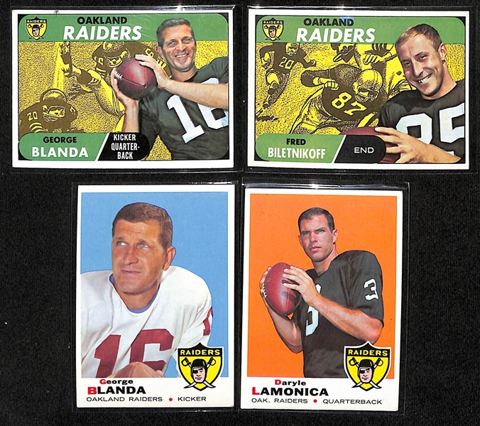  Lot of (200) 1968 Topps Football Cards w. George Blanda