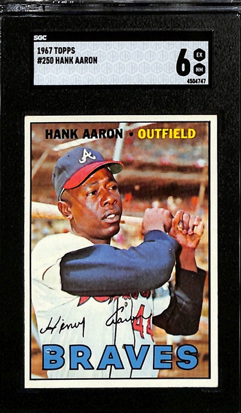 1967 Topps Hank Aaron #250 Graded SGC 6