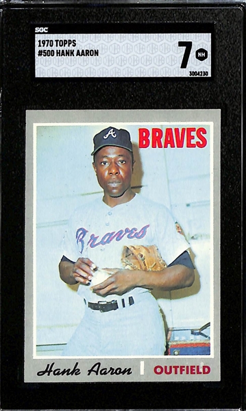 1970 Topps Hank Aaron #500 Graded SGC 7