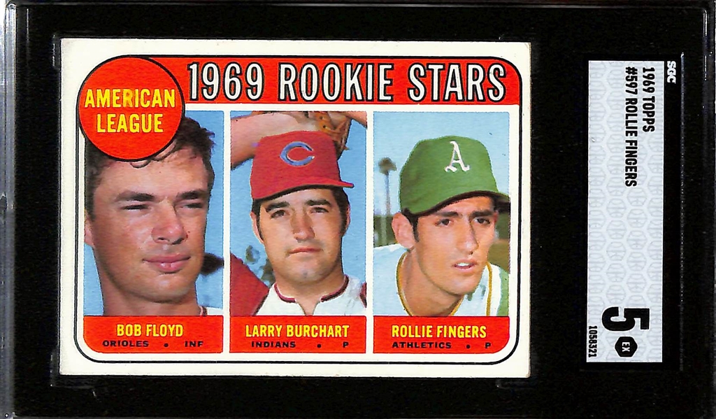 1969 Topps Rookie Lot - Reggie Jackson #260 (SGC Authentic), Rollie Fingers #597 (SGC 5)