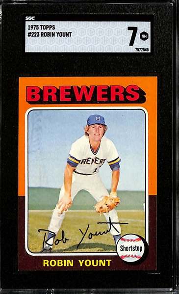 1975 Topps Robin Yount #223 Rookie Card Graded SGC 7