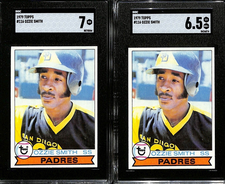 1979 Topps Ozzie Smith #116 Rookie Card Lot (SGC 7 and SGC 6.5)