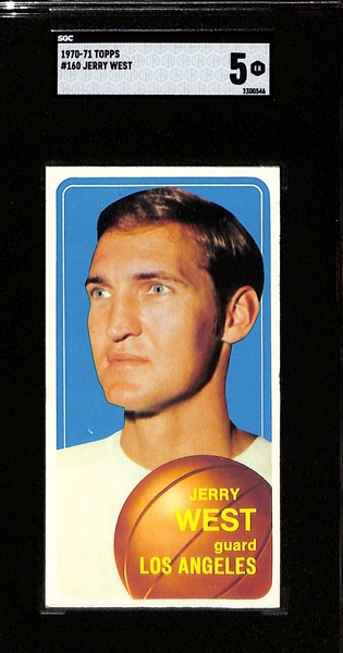 1969 Topps Wilt Chamberlain #1 (SGC 6) & 1970 Topps Jerry West #160 (SGC 5)