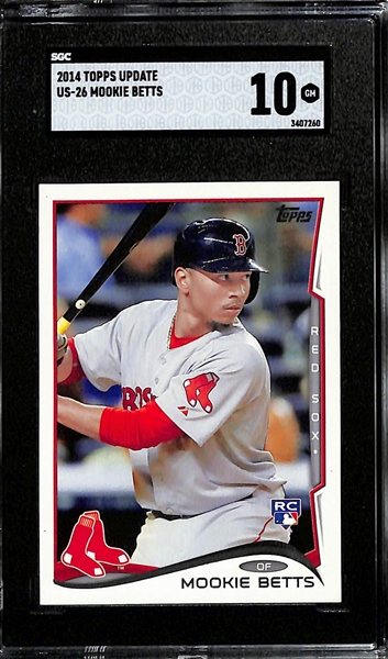 2014 Topps Update Mookie Betts #US-26 Rookie Card Graded SGC 10