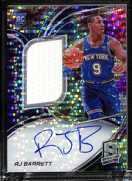 2019-20 Spectra RJ Barrett Rookie Patch Autograph #d 19/75