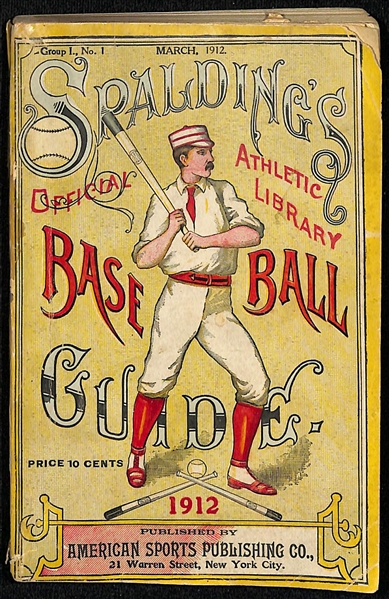 1912 Spaulding Baseball Guide Booklet