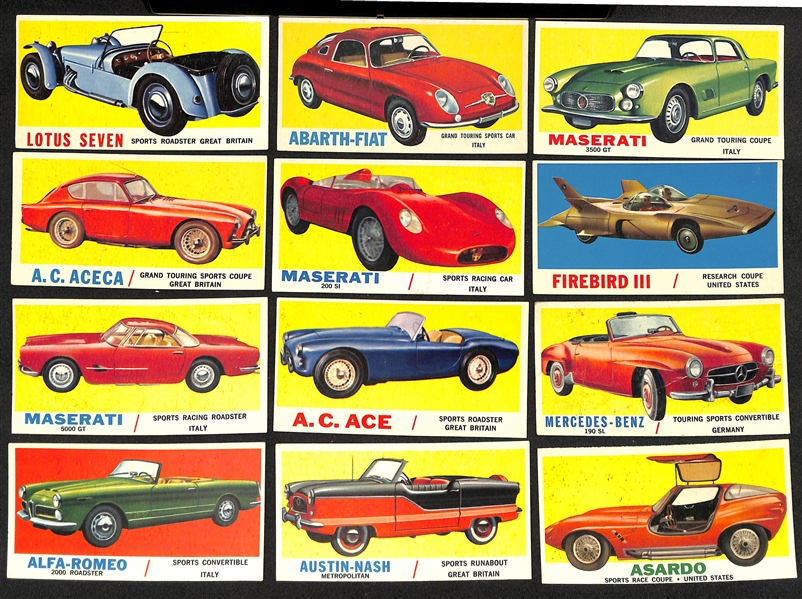 1961 Topps Sports Cars Complete Set of 66 Cards