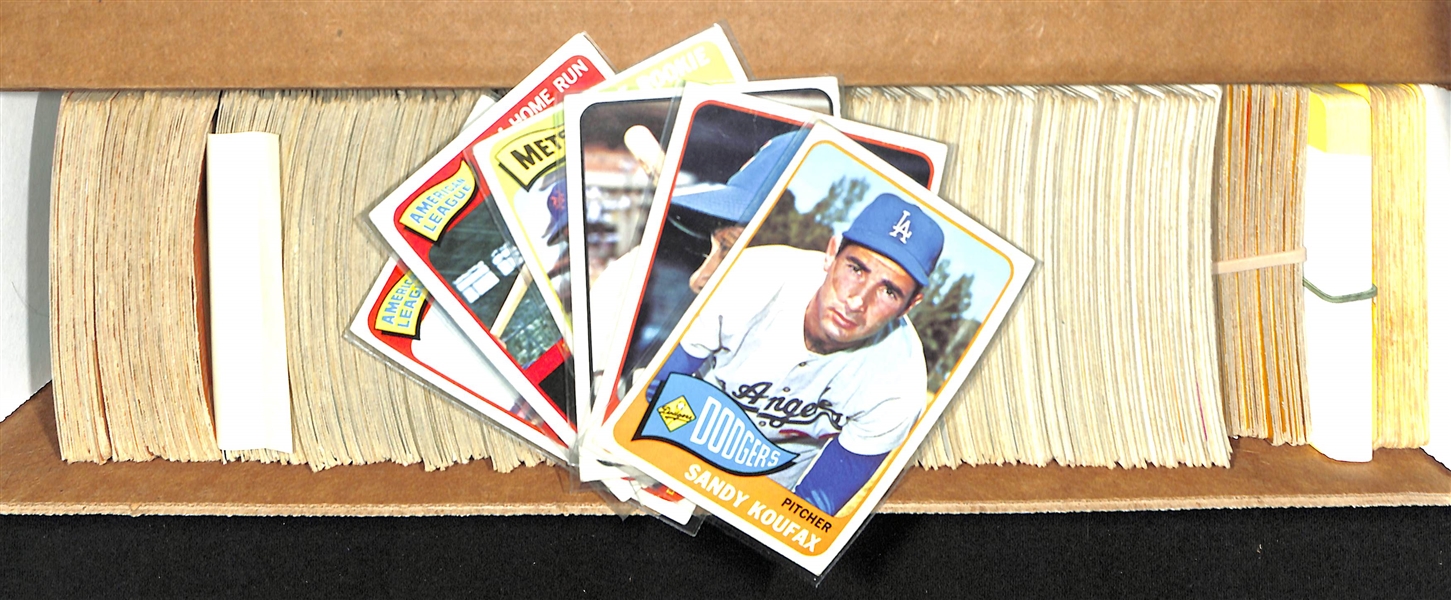 Lot of (400+) 1965 Topps Baseball Cards w. Sandy Koufax