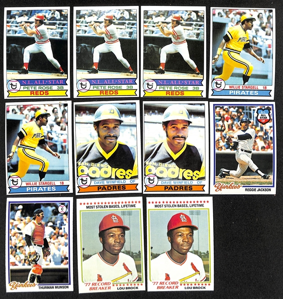 Lot of Approx (3000) Topps Baseball Cards from 1978-1980 w. (3) 1979 Ozzie Smith Rookie Card