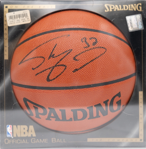 Shaquille O'Neal Autographed Spalding Official NBA Game Ball (JSA Auction Letter)