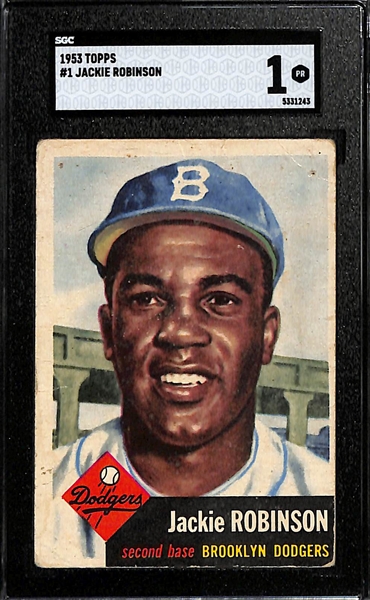 1953 Topps Jackie Robinson #1 Graded SGC 1