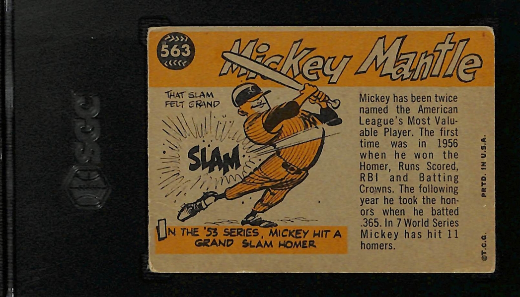1960 Topps Mickey Mantle All-Star #563 Graded SGC 1.5