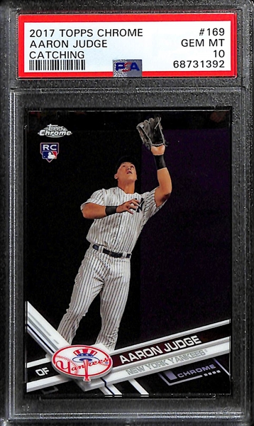 2017 Topps Chrome Aaron Judge Rookie Card #169 Graded PSA 10 GEM MINT!