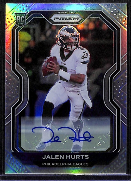 2020 Panini Prizm Jalen Hurts Autograph Rookie Card