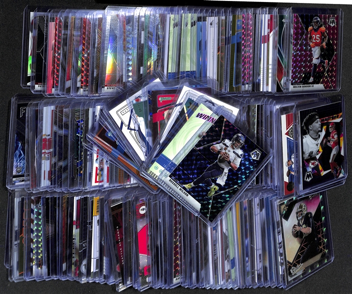 Lot of (170+) Modern NFL Stars Lot w. Russell Wilson Genesis Prizm, Tom Brady #d /149, and More!