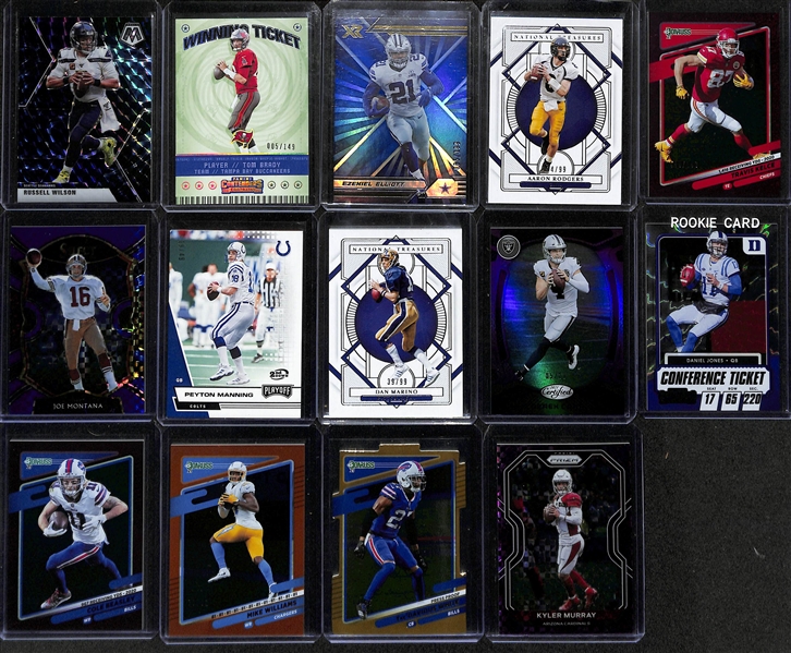 Lot of (170+) Modern NFL Stars Lot w. Russell Wilson Genesis Prizm, Tom Brady #d /149, and More!