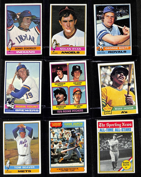 1976 Topps Baseball Card Complete Set of 660 Cards w. Dennis Eckersley Rookie Card