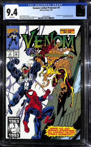 Comic Book Lot of (5) Inc. Venom: Lethal Protector Issues #2, 3, 4, 5, and 6 All CGC Graded 9.4