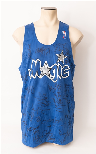 Lot of (2) Autographed Orlando Magic Jerseys w. 1 Multi-Signed (50+) Autographs w. Howard, Wilkins, Hill, McGrady, Kemp, Price and Others (JSA Auction Letter)