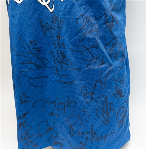 Lot of (2) Autographed Orlando Magic Jerseys w. 1 Multi-Signed (50+) Autographs w. Howard, Wilkins, Hill, McGrady, Kemp, Price and Others (JSA Auction Letter)